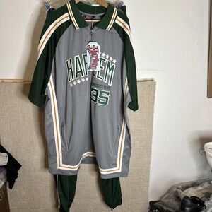 Platinum Fubu jersey Harlem Globetrotters  green Warm Up Suit New size XXXL